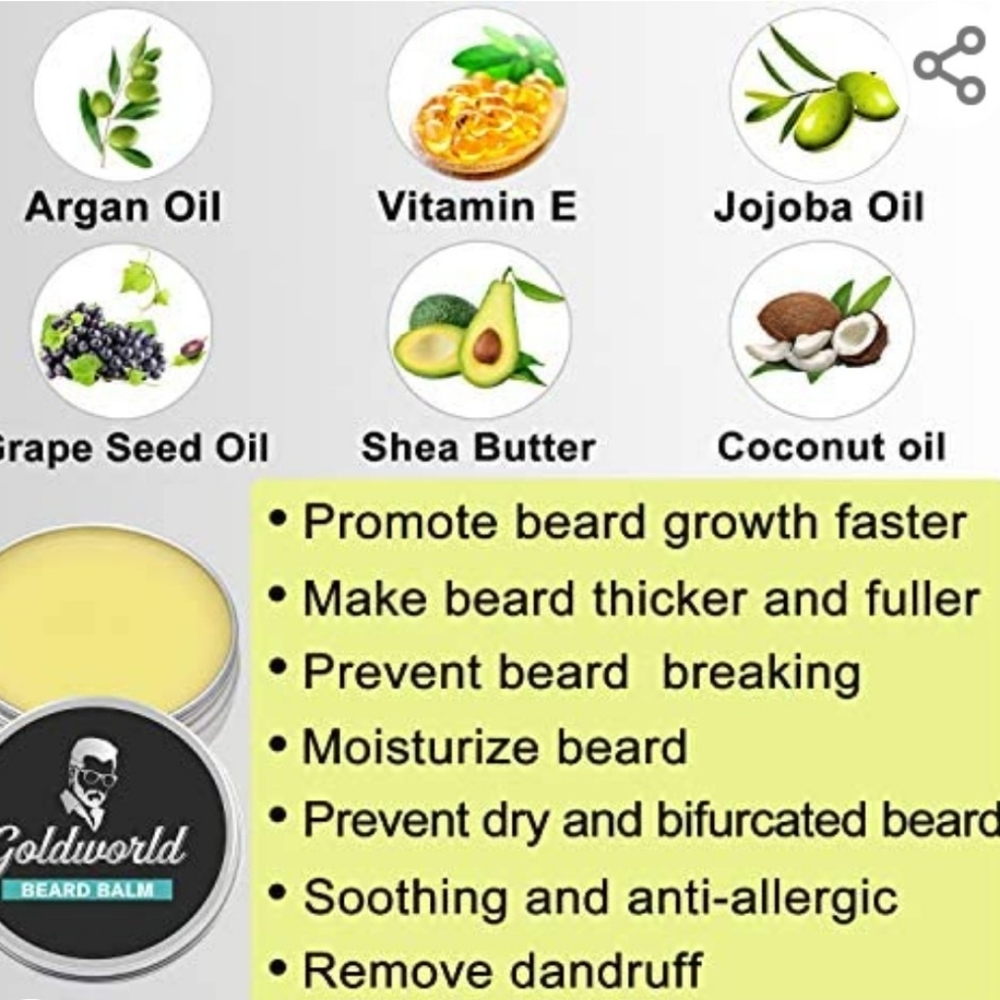 Beard & Grooming & Growth Kit,Beard w/2 Packs Beard - Picture 6 of 9